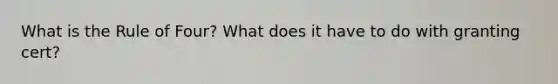 What is the Rule of Four? What does it have to do with granting cert?