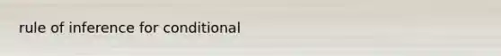 rule of inference for conditional