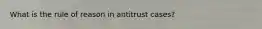 What is the rule of reason in antitrust cases?