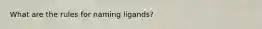 What are the rules for naming ligands?