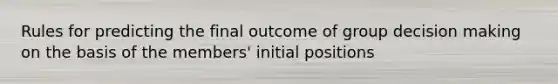 Rules for predicting the final outcome of group decision making on the basis of the members' initial positions