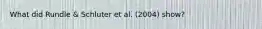 What did Rundle & Schluter et al. (2004) show?