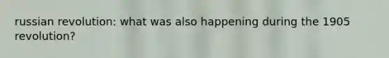 russian revolution: what was also happening during the 1905 revolution?