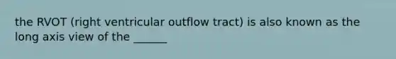 the RVOT (right ventricular outflow tract) is also known as the long axis view of the ______