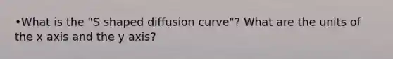 •What is the "S shaped diffusion curve"? What are the units of the x axis and the y axis?