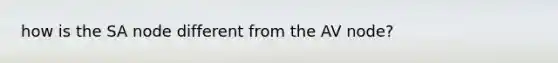 how is the SA node different from the AV node?