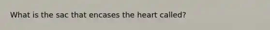 What is the sac that encases the heart called?