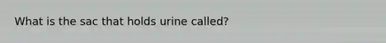 What is the sac that holds urine called?