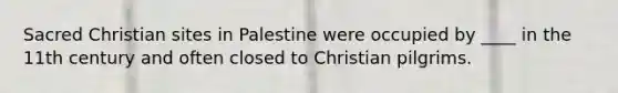 Sacred Christian sites in Palestine were occupied by ____ in the 11th century and often closed to Christian pilgrims.