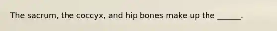 The sacrum, the coccyx, and hip bones make up the ______.