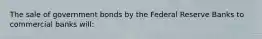 The sale of government bonds by the Federal Reserve Banks to commercial banks will: