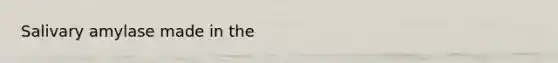 Salivary amylase made in the