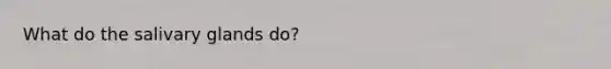 What do the salivary glands do?