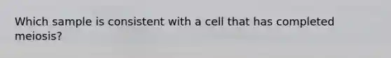 Which sample is consistent with a cell that has completed meiosis?