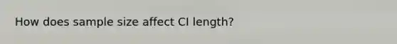 How does sample size affect CI length?