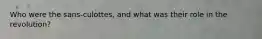 Who were the sans-culottes, and what was their role in the revolution?