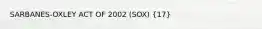 SARBANES-OXLEY ACT OF 2002 (SOX) (17)