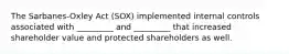 The Sarbanes-Oxley Act (SOX) implemented internal controls associated with _________ and _________ that increased shareholder value and protected shareholders as well.