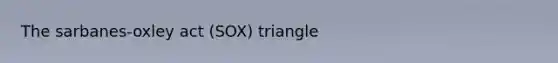 The sarbanes-oxley act (SOX) triangle