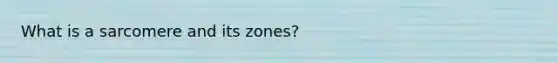 What is a sarcomere and its zones?