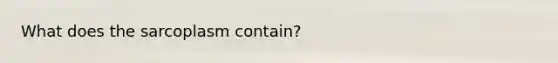 What does the sarcoplasm contain?