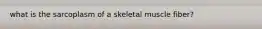 what is the sarcoplasm of a skeletal muscle fiber?