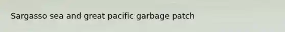 Sargasso sea and great pacific garbage patch