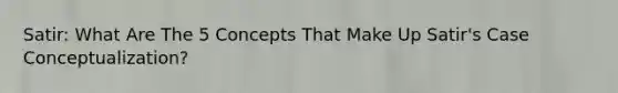 Satir: What Are The 5 Concepts That Make Up Satir's Case Conceptualization?
