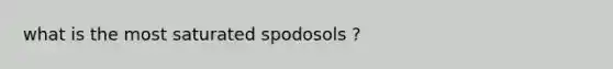 what is the most saturated spodosols ?