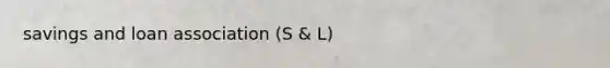 savings and loan association (S & L)