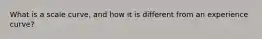 What is a scale curve, and how it is different from an experience curve?