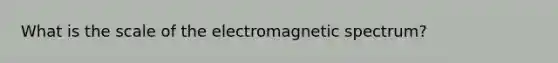 What is the scale of the electromagnetic spectrum?