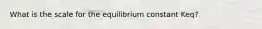 What is the scale for the equilibrium constant Keq?