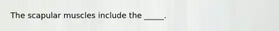 The scapular muscles include the _____.