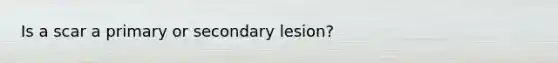 Is a scar a primary or secondary lesion?