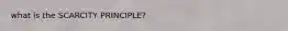 what is the SCARCITY PRINCIPLE?