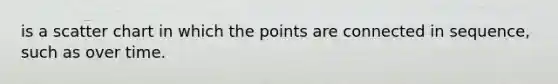is a scatter chart in which the points are connected in sequence, such as over time.
