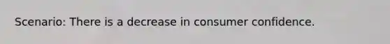 Scenario: There is a decrease in consumer confidence.