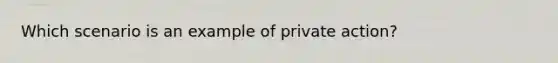 Which scenario is an example of private action?