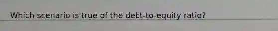 Which scenario is true of the debt-to-equity ratio?