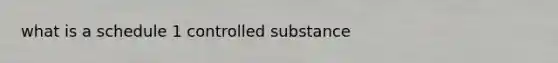 what is a schedule 1 controlled substance