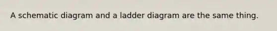 A schematic diagram and a ladder diagram are the same thing.