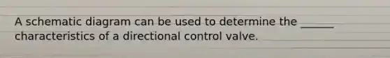 A schematic diagram can be used to determine the ______ characteristics of a directional control valve.