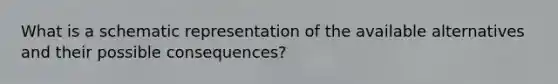 What is a schematic representation of the available alternatives and their possible consequences?