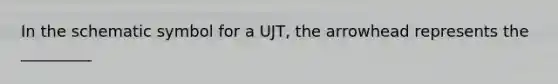 In the schematic symbol for a UJT, the arrowhead represents the _________