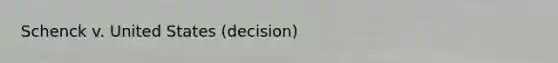 Schenck v. United States (decision)