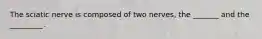 The sciatic nerve is composed of two nerves, the _______ and the _________.