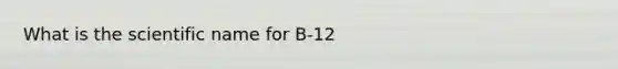 What is the scientific name for B-12