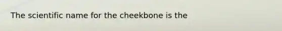 The scientific name for the cheekbone is the