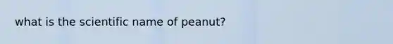 what is the scientific name of peanut?